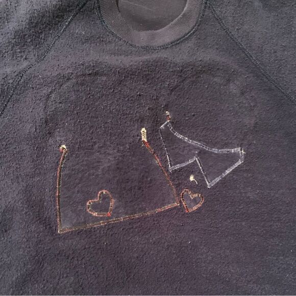 Vintage jerzees raggedy Ann & Andy pullover sweater navy - Picture 6 of 8